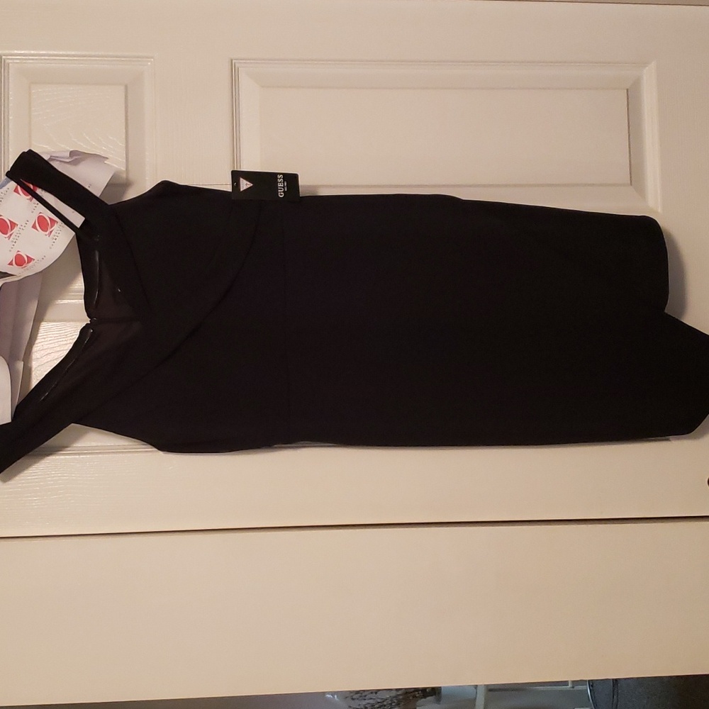 Guess Black off the shoulder mini Dress size 6 Brand new with tags